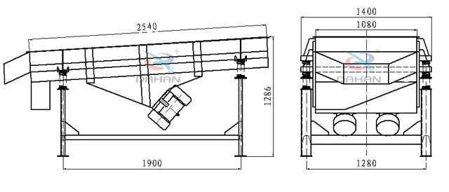 大型直线振动筛外形图