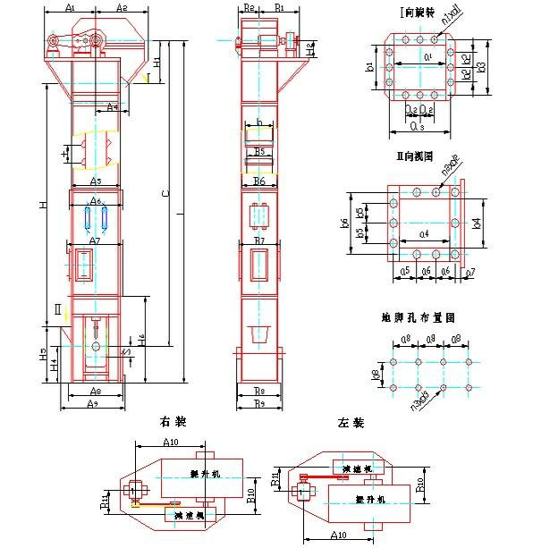 TD斗式提升机内部结构图展示